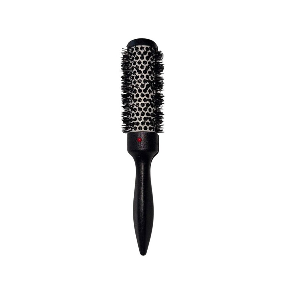 Denman D74 The Thermoceramic Hot Curl Hair Brush Small Black Silver Bristles NEW